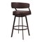 Armen Living Dione 26" Counter Height Barstool in Auburn Bay and Brown Faux Leather 721535746927 - alternate 4